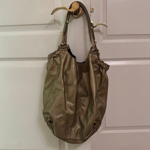 Banana Republic gold tote bag